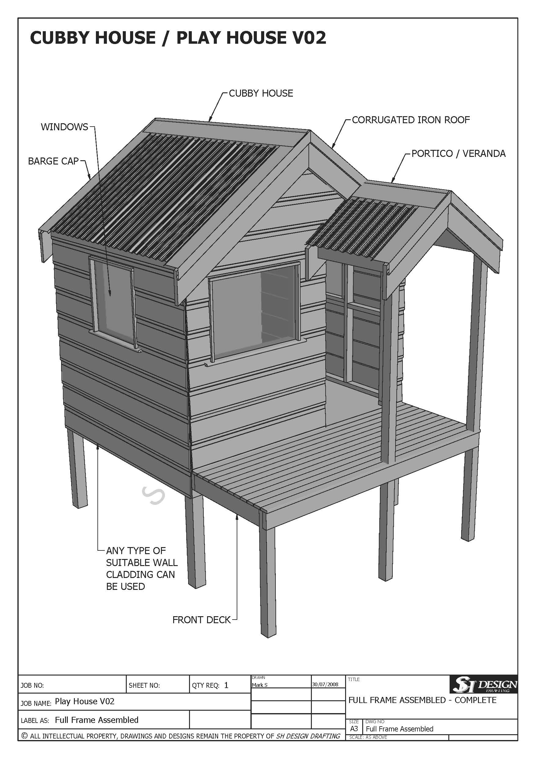 cubby-house-play-house-build-one-with-your-children-full-building-plans-v2-ebay